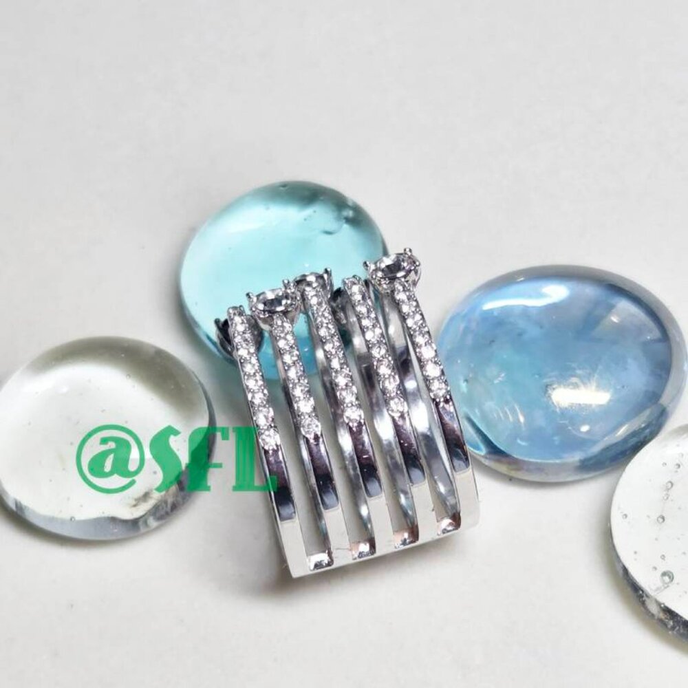 Swarovski Crystal Multi Strands Statement Ring Sh… - image 6